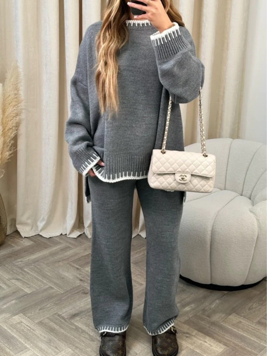 Alona Color-Blocked Sweater Set
