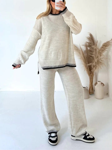Alona Color-Blocked Sweater Set