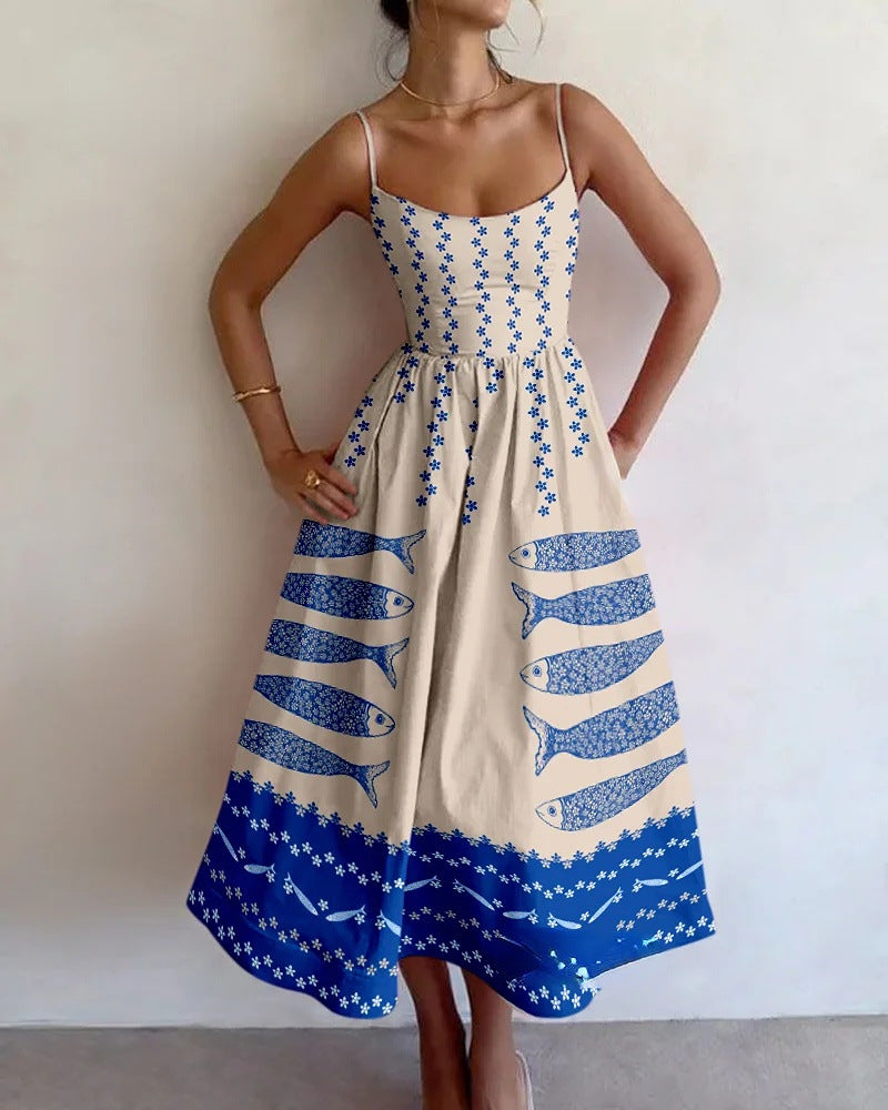 Elowette Blue Harbor Midi Dress