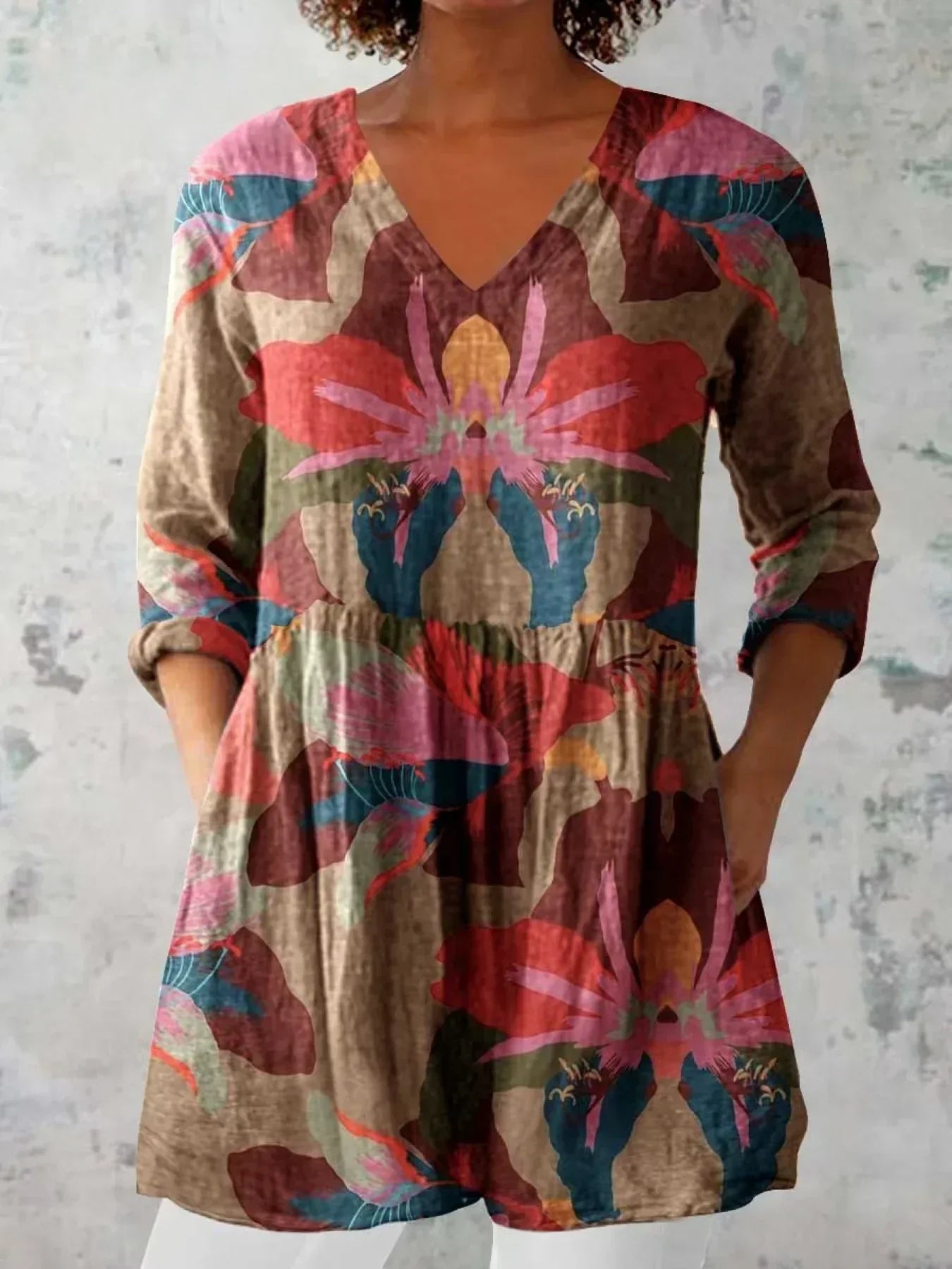 Ellie Floral Doll Neck Top