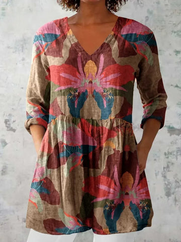 Ellie Floral Doll Neck Top