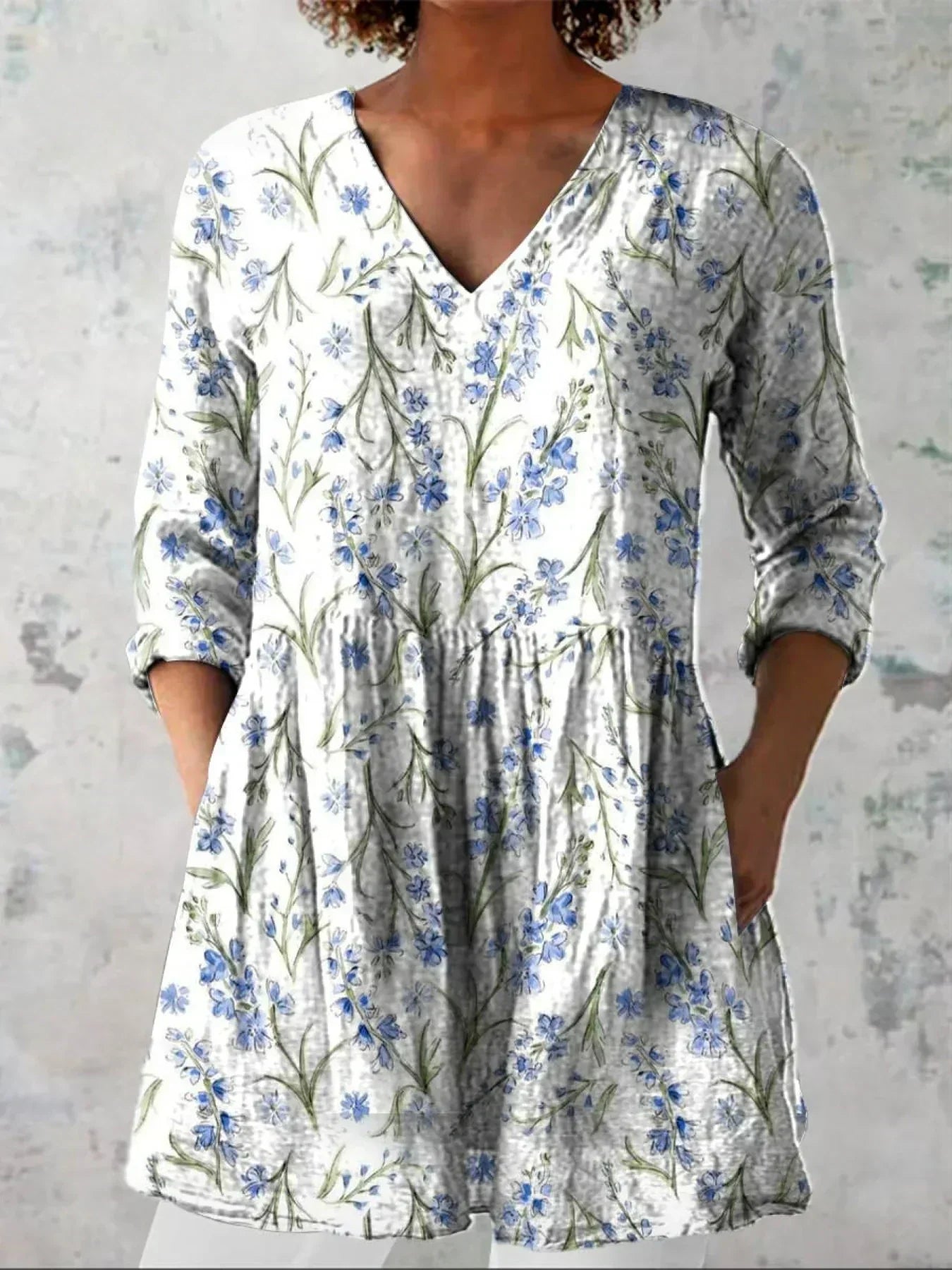 Isabella Lovely Floral V-Neck Shirt