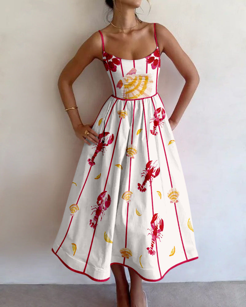 Brielle Seaside Charm Midi Dress