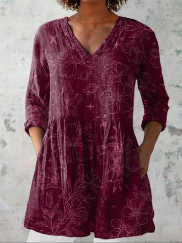 Aria Morning Glory V-Neck Shirt