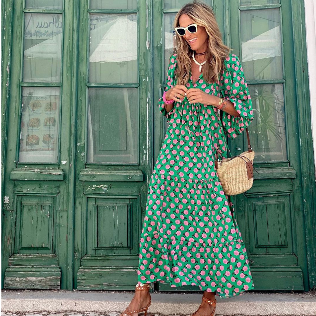 Cassandra | Geometric Print Dress