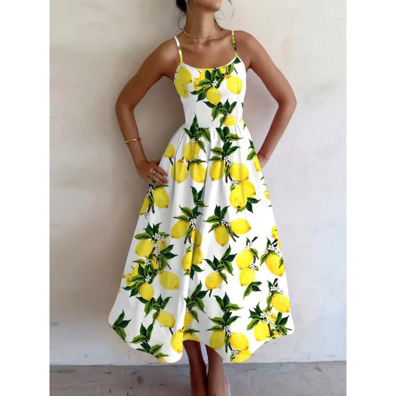 Cressida Lemon Grove Midi Dress