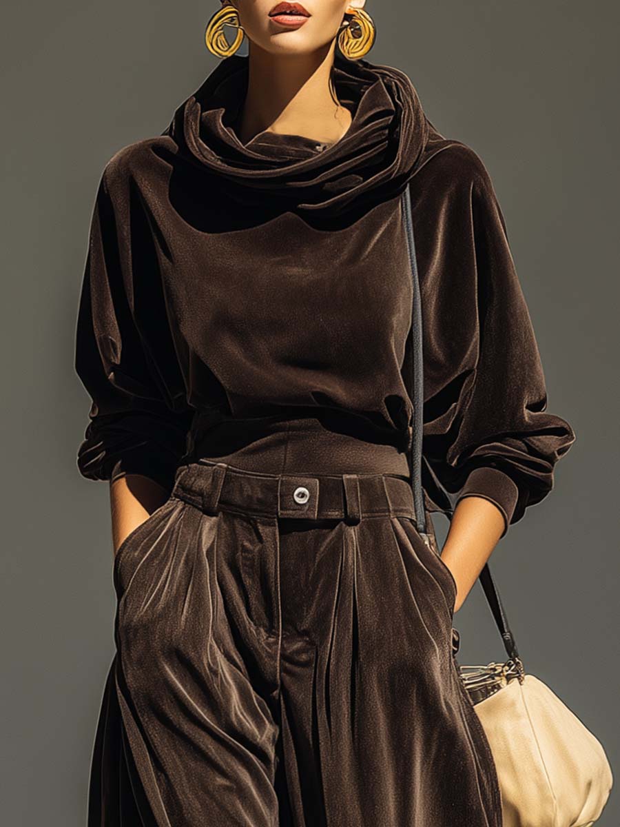 Melody Velvet Hoodie and Trousers Set