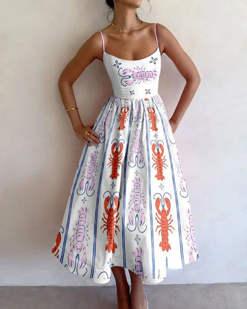 Brinleyrae Seaside Whimsy Midi Dress