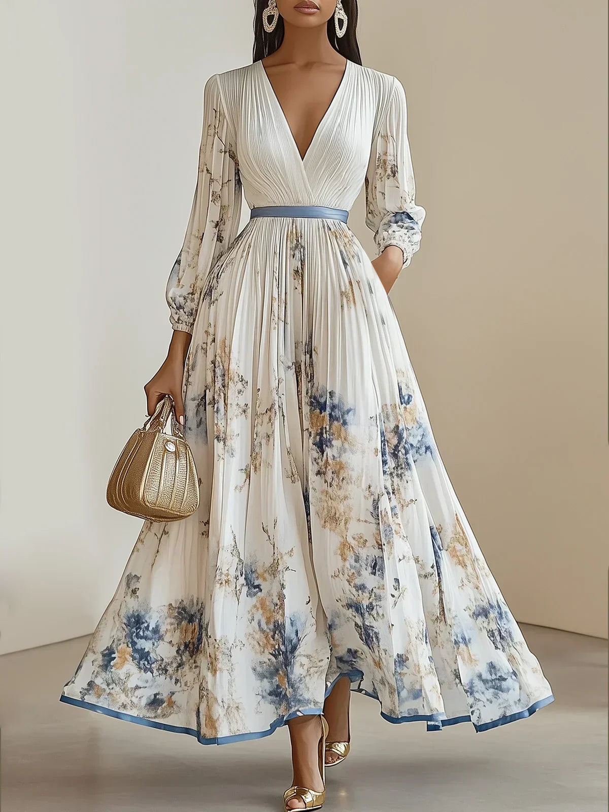 Helston | Elegant V-Neck Dress