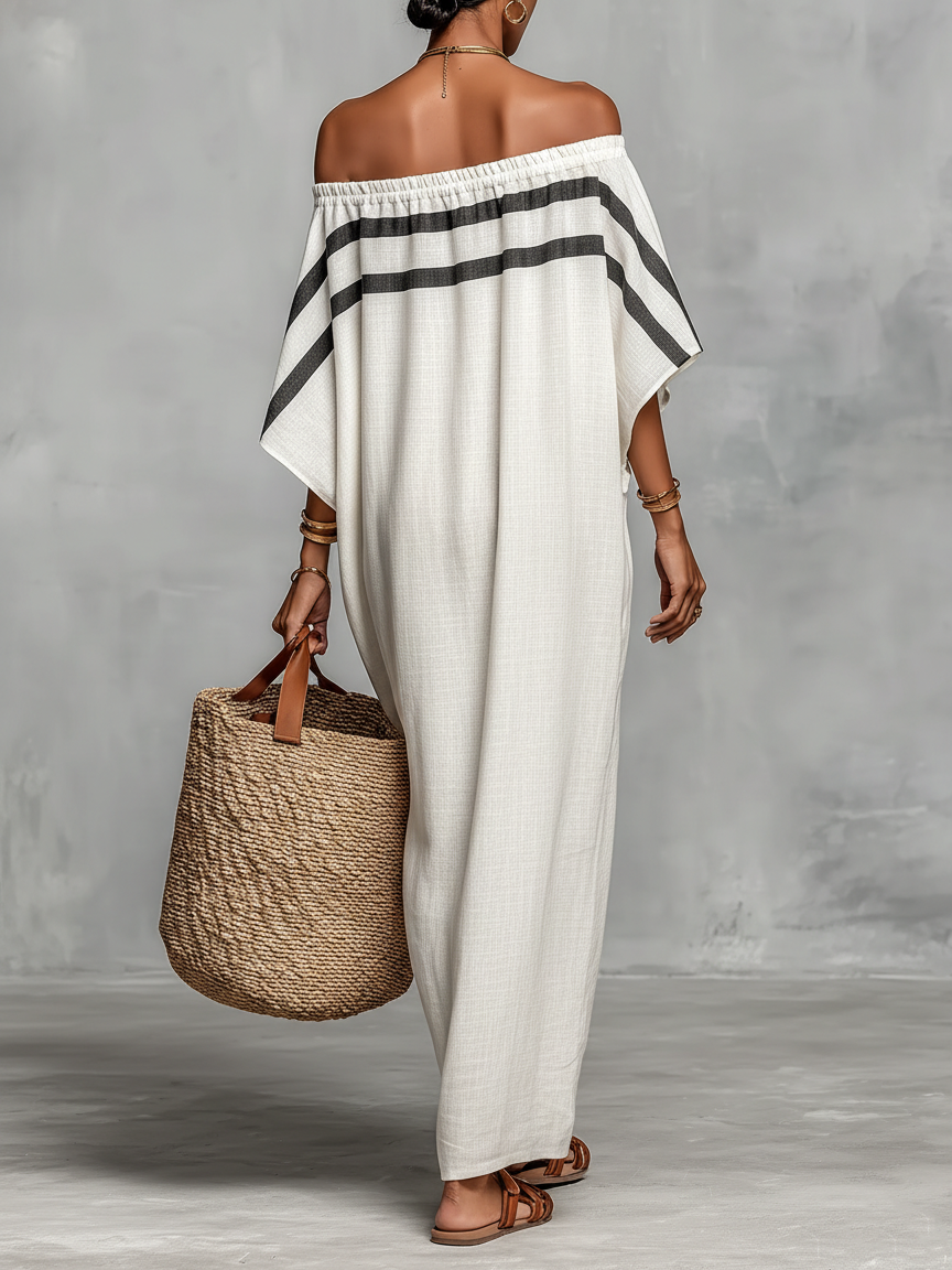Ella |  Maxi Dress with Off-the-Shoulder Neckline