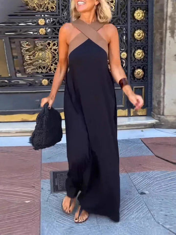 Nicolie | Crossover Neckline Dress