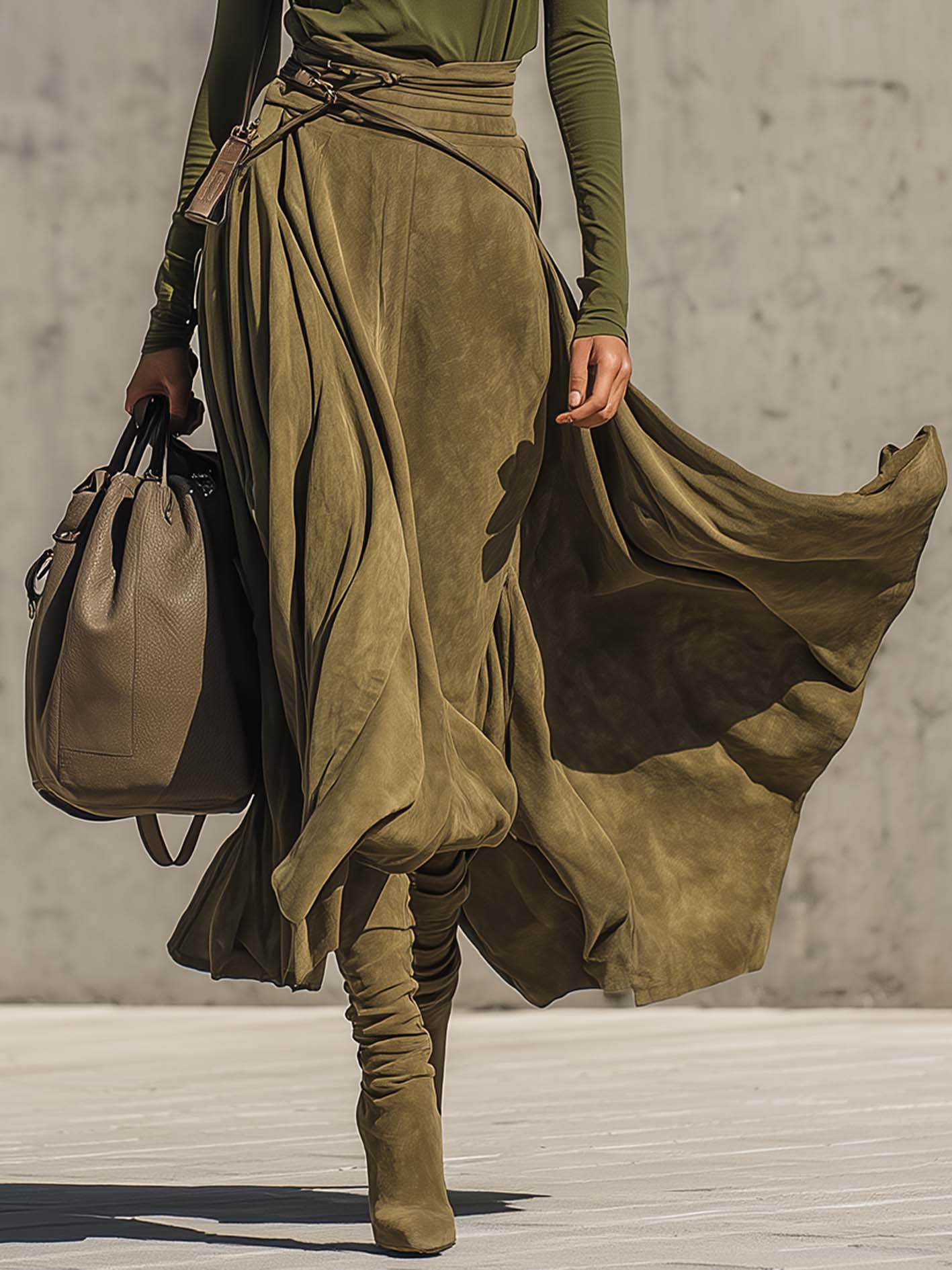 Madison Turtleneck Top and Maxi Skirt Set