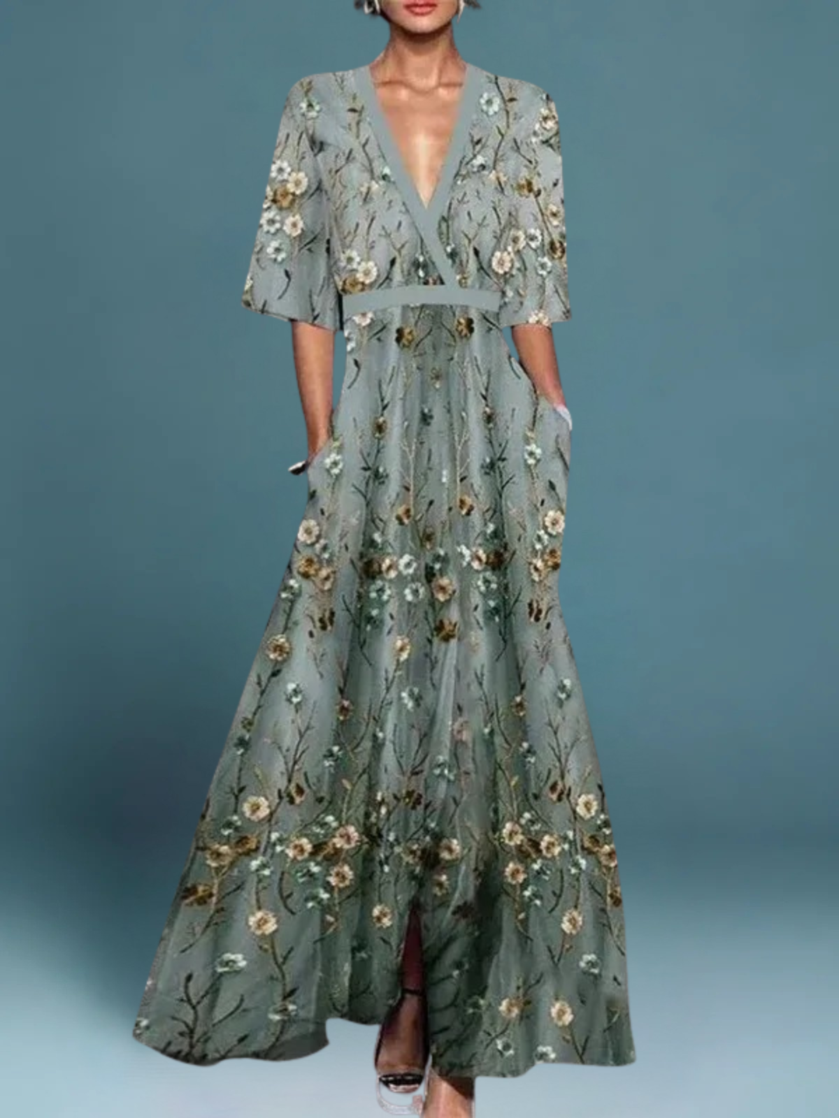 Lauren | Elegant V-Neck Dress