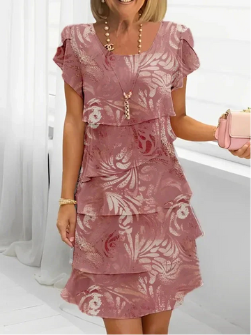 Deborah | Elegant Comfort Ruffle Dress