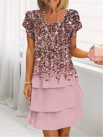 Gabriella | Elegant Comfort Ruffle Dress