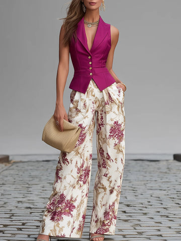 Beatrix Floral Print Pants Set