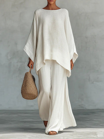 Lila Flowy Top and Pants Set