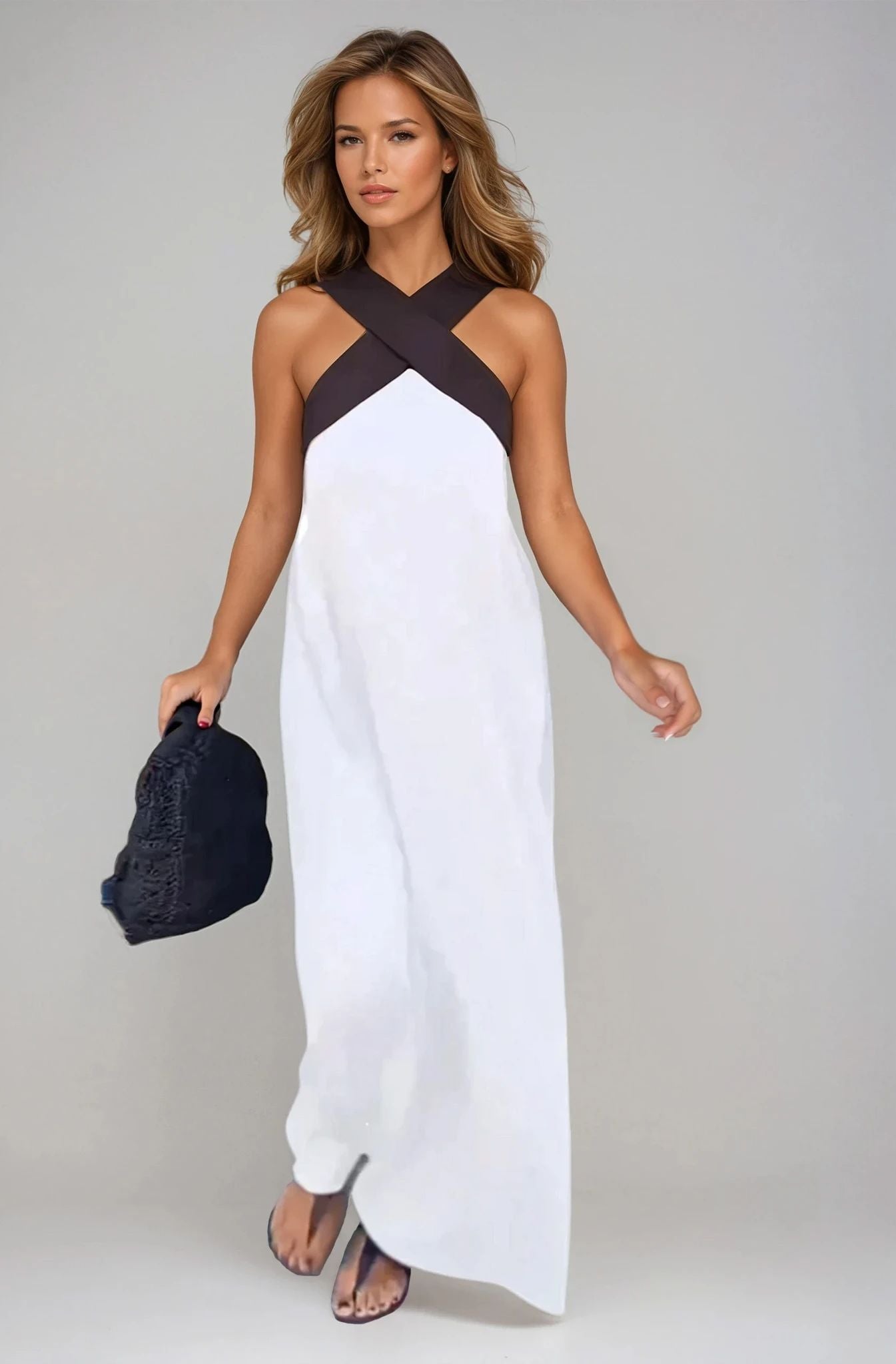 Nicolie | Crossover Neckline Dress