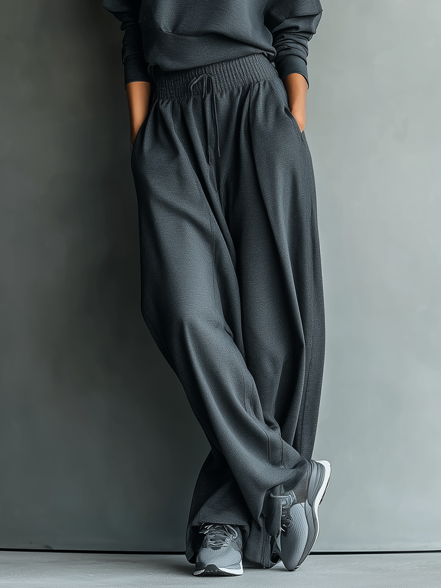 Jessie | Knit Set with High Neck and Wide Leg Pants