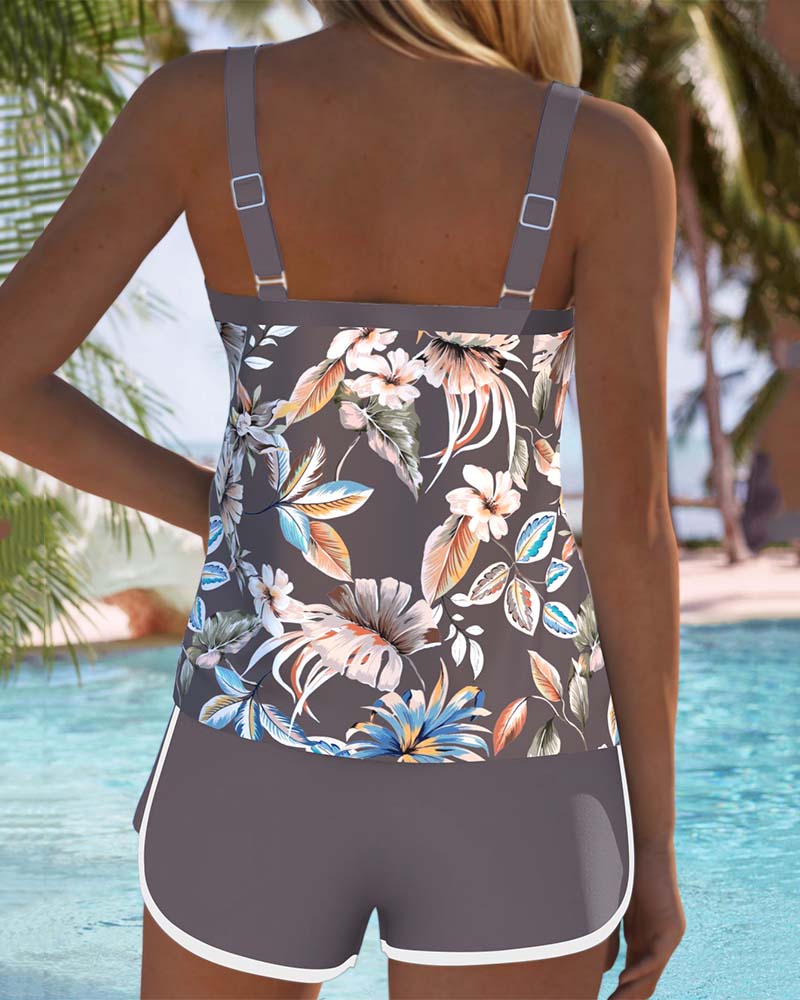 Reychel- Refined Floral Tankini Set