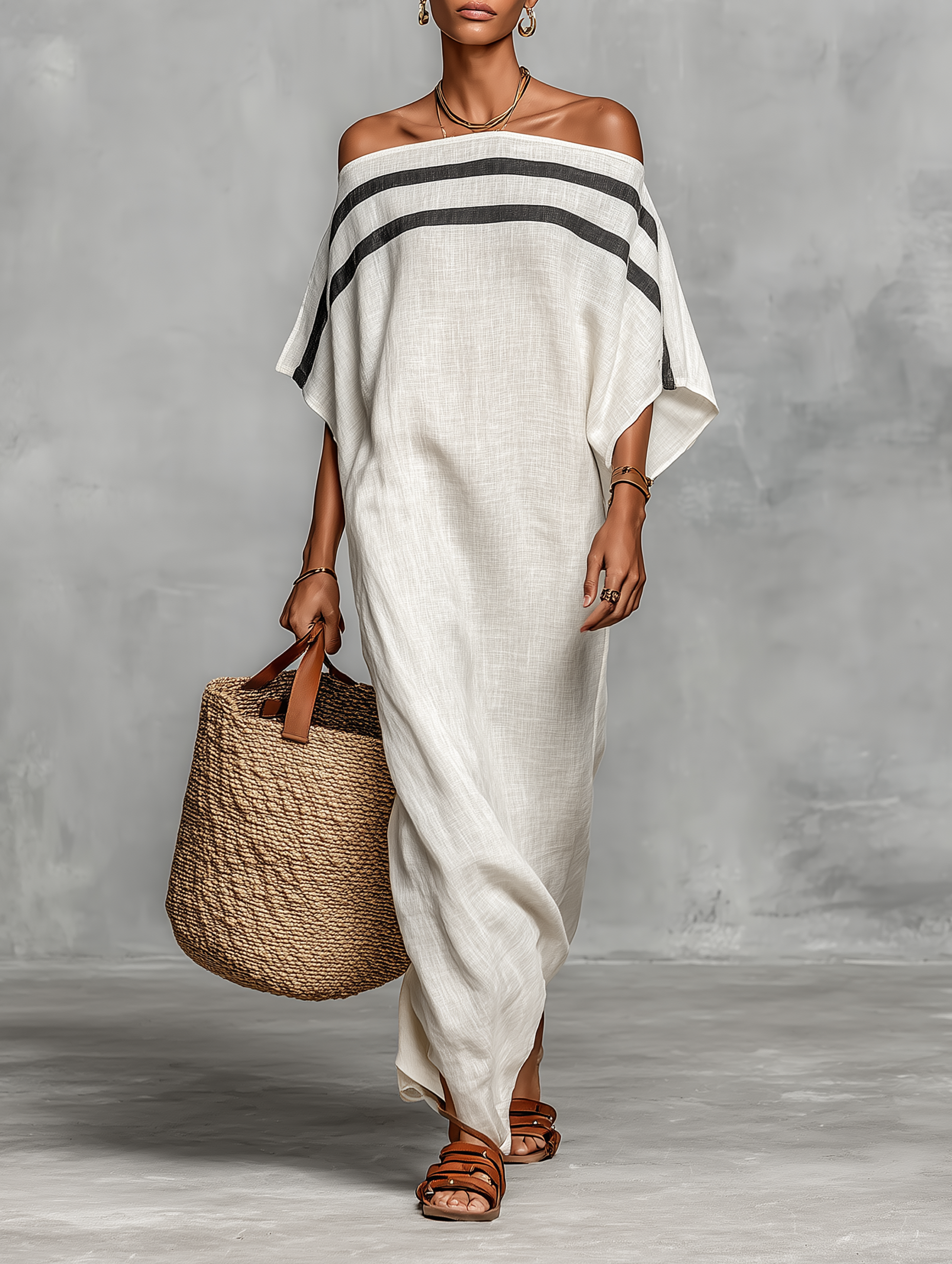 Ella |  Maxi Dress with Off-the-Shoulder Neckline