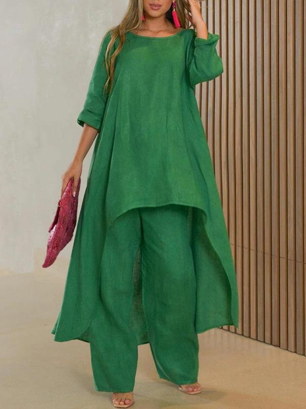 Amalie Solid Color Two-piece Set